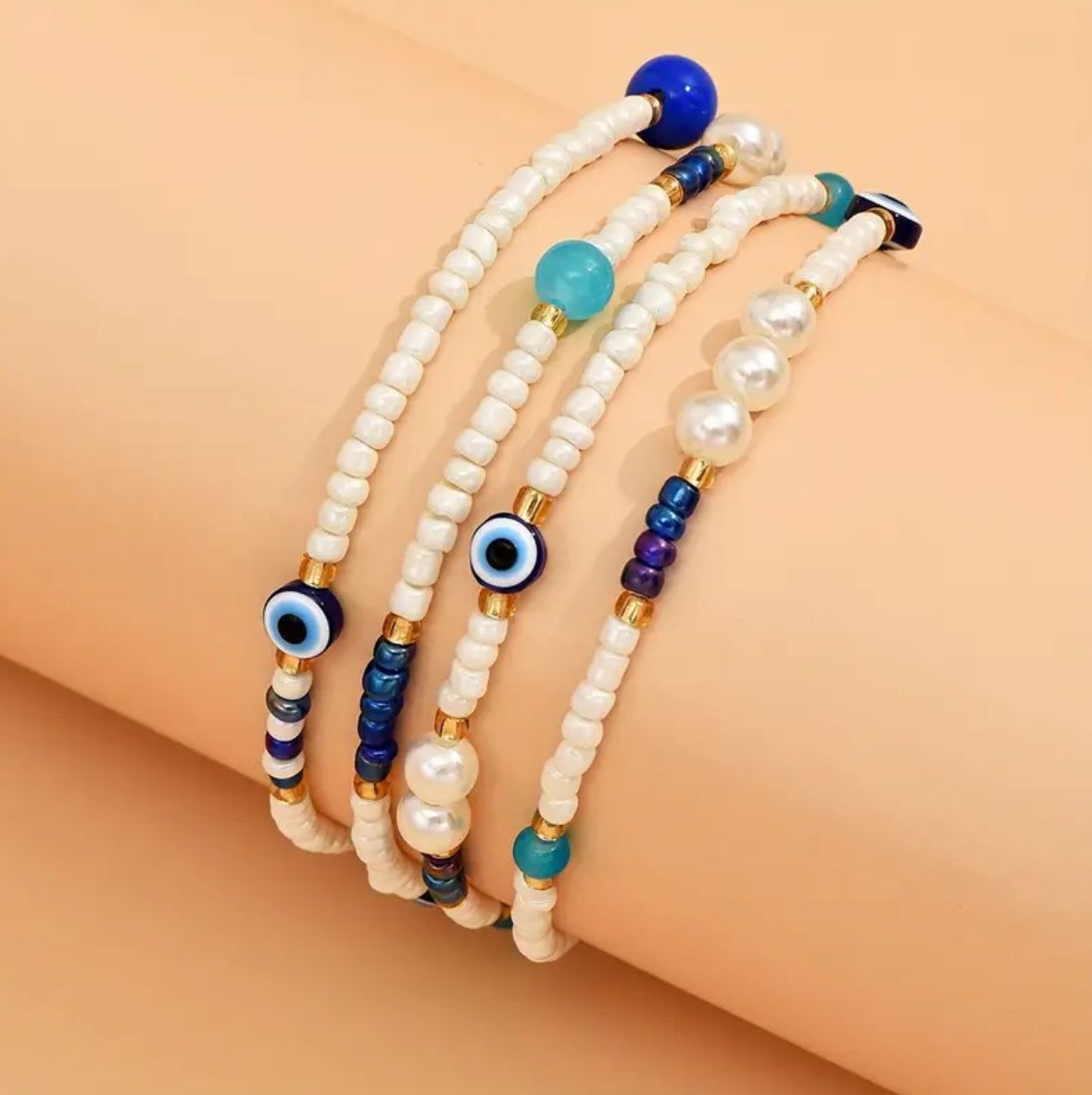 Anklet - White bead