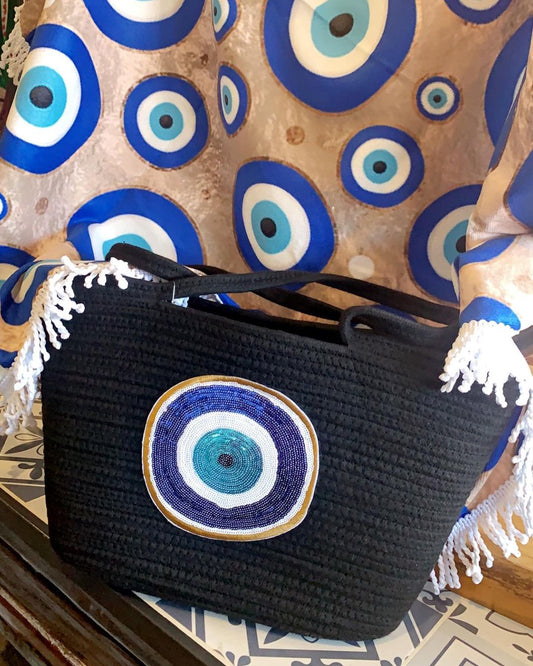 Large Evil Eye Bag