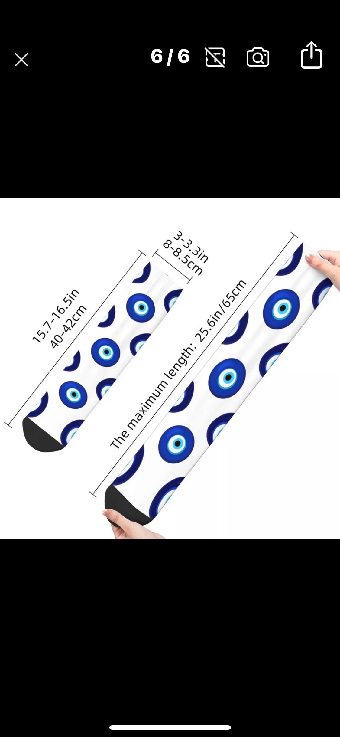 Long Evil Eye Socks