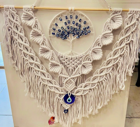 Tree of Life - Evil Eye Macramé Wall Hanger