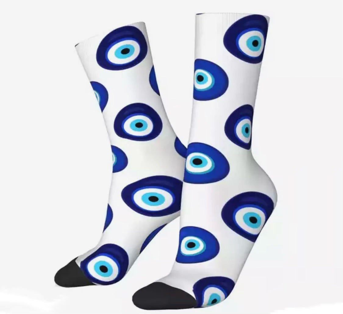 Long Evil Eye Socks