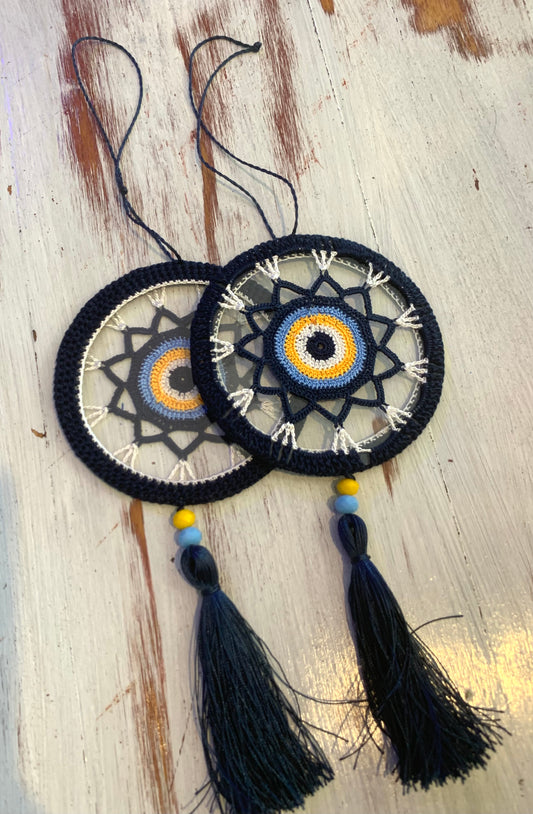 Crochet Evil Eye Hanging