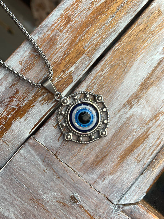 Silver Evil Eye necklace