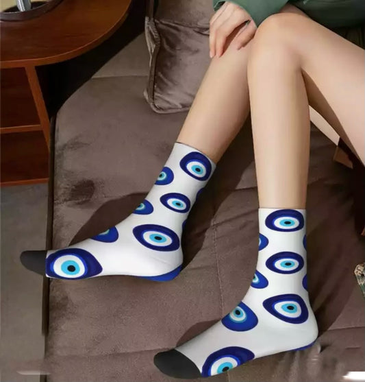 Long Evil Eye Socks