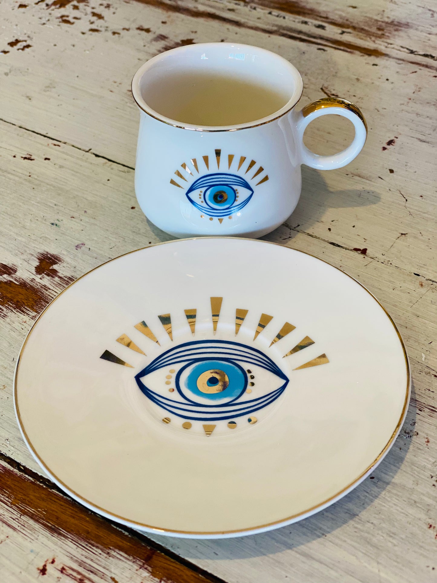 Evil Eye Turkish Coffee Set