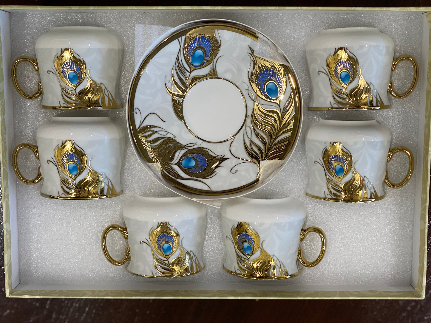 Feather Evil Eye Expresso Coffee Set